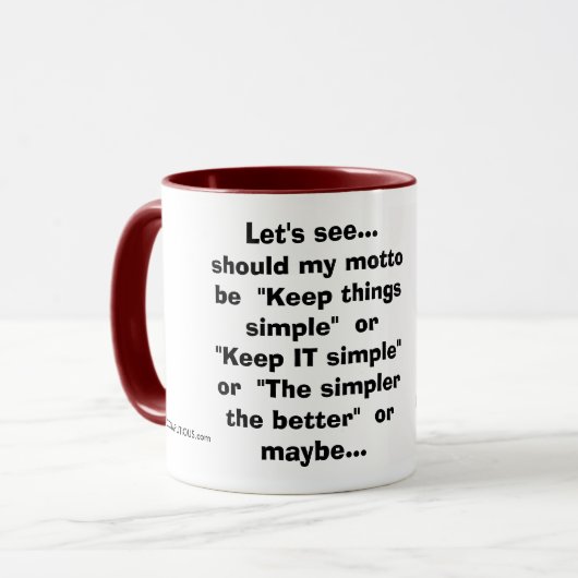 DotComplicated (TM) - sie macht die erschwerten Tasse (Vorderseite Links)