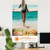 dōTERRA Sun Care Ad - Surfer Girl, auf Leinwand Poster (Heimbüro)