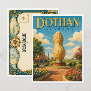 Dothan Alabama Erdnussstatue GeoSaga Postkarte