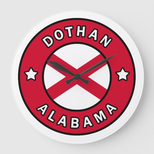 Dothan Alabama Große Wanduhr (Vorderseite)
