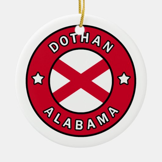Dothan Alabama Keramik Ornament (Vorne)