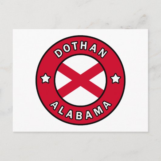 Dothan Alabama Postkarte (Vorderseite)