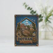 Dothan Alabama Postkarte Vintage Reise (Stehend Vorderseite)