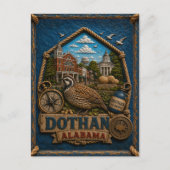 Dothan Alabama Postkarte Vintage Reise (Vorderseite)