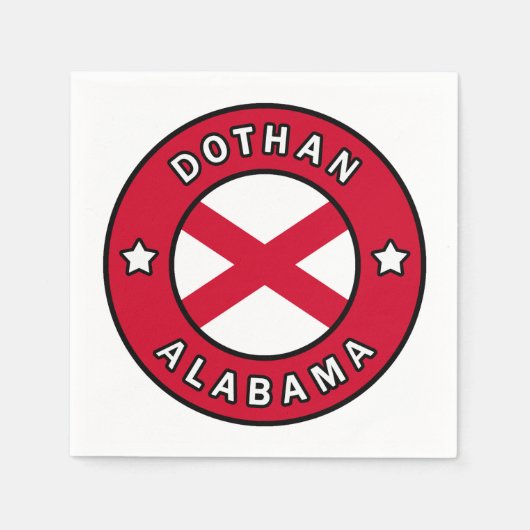 Dothan Alabama Serviette (Vorderseite)