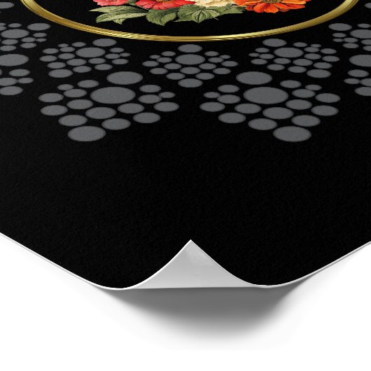 Dotieren Sie Ihr eigenes Mandala mit der Vorlage f Poster (Ecke)