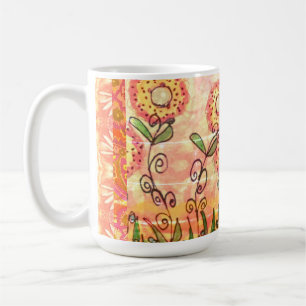 Dotierte Blume Kaffeetasse