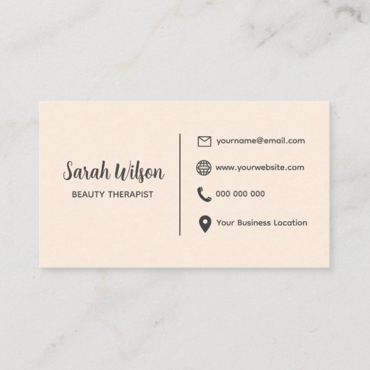 Dotierte Visitenkarte (Rückseite)