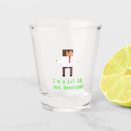 dotNet Developer Shot Glass Schnapsglas (Vorderseite)