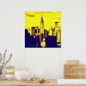 Dotro Retro Style Einzigartiger Pop Art New York P Poster (Küche)