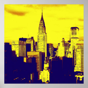 Dotro Retro Style Einzigartiger Pop Art New York P Poster