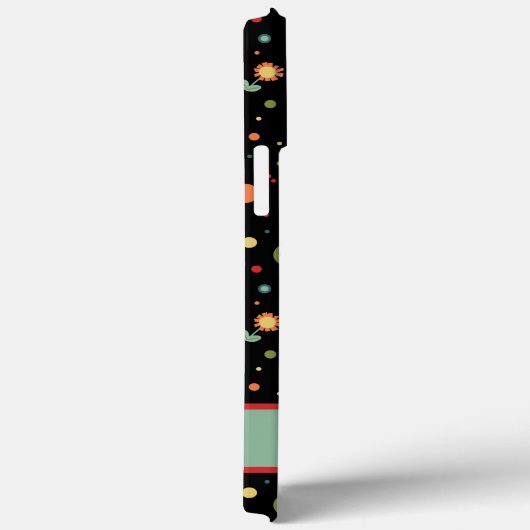 Dots and Blume Sprigs Inspirivity Retro Modern Case-Mate iPhone Hülle (Rückseite / Rechts)