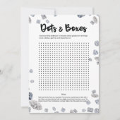Dots and Boxes Brautparty Ice Breaker Game Einladung (Vorderseite)