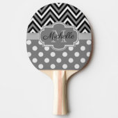 Dots and Chevrons Muster Tischtennis Schläger (Vorderseite)