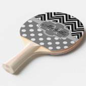 Dots and Chevrons Muster Tischtennis Schläger (Vorderseite)