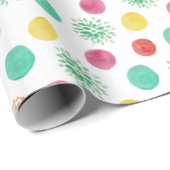 Dots Aquarellfarben-Allokopie-Druck Geschenkpapier (Rolleneckpunkt)