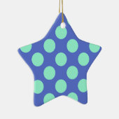 Dots aus dem Mittelalter - Aqua und Perwinkle Keramikornament (Rechts)