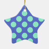 Dots aus dem Mittelalter - Aqua und Perwinkle Keramikornament (Hinten)