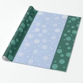 Dots Blue Green Glossy Wrapping Paper Geschenkpapier