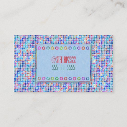 Dots Blue Visitenkarte (Rückseite)