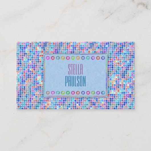 Dots Blue Visitenkarte (Vorderseite)