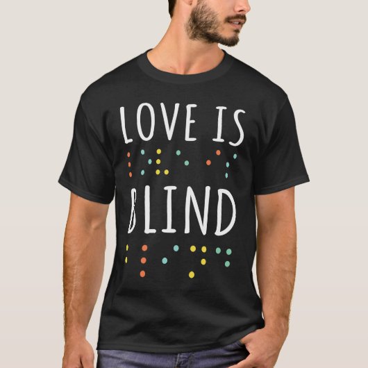 Dots Braille Alphabet Braille Language Love Braill T-Shirt (Vorderseite)