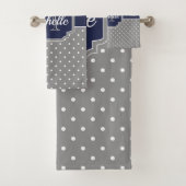 Dots & Chevrons Muster Badhandtuch Set (Insitu)