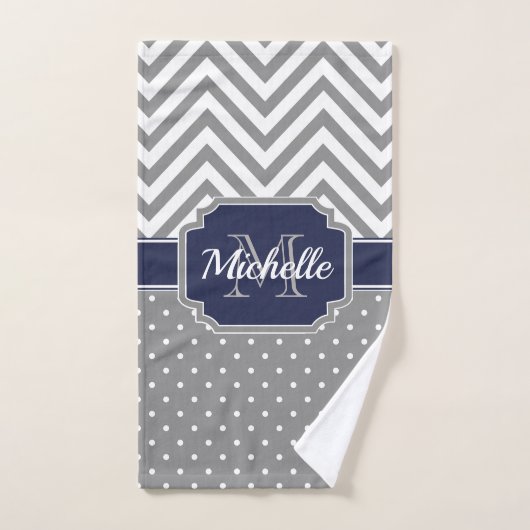 Dots & Chevrons Muster Badhandtuch Set (Handtuch)