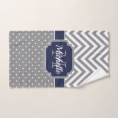 Dots & Chevrons Muster Badhandtuch Set (Handtuch)
