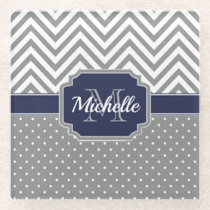 Dots & Chevrons Muster Glasuntersetzer
