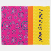 Dots Circle Power Blume + Ihr Backgr. Fleecedecke (Vorderseite (Horizontal))