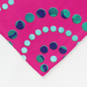 Dots Circle Power Blume + Ihr Backgr. Fleecedecke (Ecke)