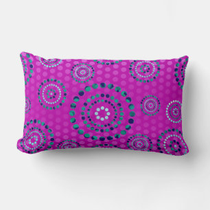 Dots Circle Power Blume + Ihr Backgr. Ideen Lendenkissen