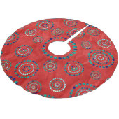 Dots Circle Power Blume + Ihr Backgr. Ideen Polyester Weihnachtsbaumdecke (Schrägansicht)