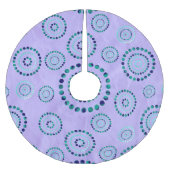 Dots Circle Power Blume + Ihr Backgr. Ideen Polyester Weihnachtsbaumdecke (Vorderseite)