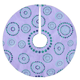 Dots Circle Power Blume + Ihr Backgr. Ideen Polyester Weihnachtsbaumdecke