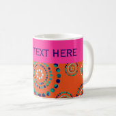 Dots Circle Power Blume + Ihr Backgr. Kaffeetasse (VorderseiteRechts)