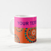 Dots Circle Power Blume + Ihr Backgr. Kaffeetasse (Vorderseite Links)