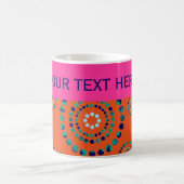 Dots Circle Power Blume + Ihr Backgr. Kaffeetasse (Mittel)