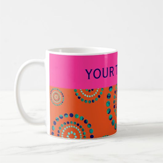 Dots Circle Power Blume + Ihr Backgr. Kaffeetasse (Links)