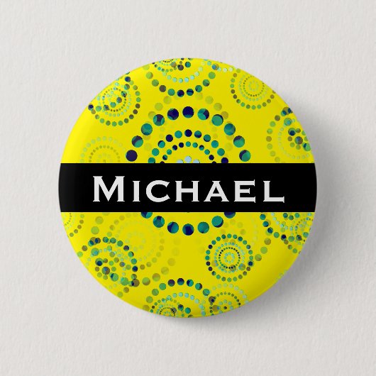 Dots Circle Power Blume II + Ihr Backgr. Idee Button (Vorderseite)