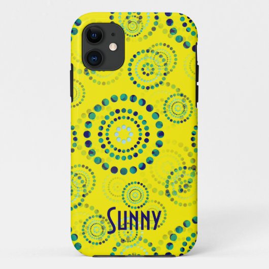 Dots Circle Power Blume II + Ihr Backgr. Idee Case-Mate iPhone Hülle (Rückseite)