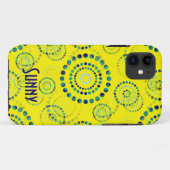 Dots Circle Power Blume II + Ihr Backgr. Idee Case-Mate iPhone Hülle (Rückseite (Horizontal))