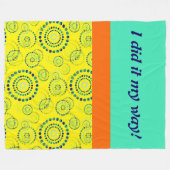 Dots Circle Power Blume II + Ihr Backgr. Idee Fleecedecke (Vorderseite (Horizontal))