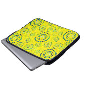 Dots Circle Power Blume II + Ihr Backgr. Idee Laptopschutzhülle (Vorne Knopf)