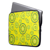 Dots Circle Power Blume II + Ihr Backgr. Idee Laptopschutzhülle (Vorderseite Links)