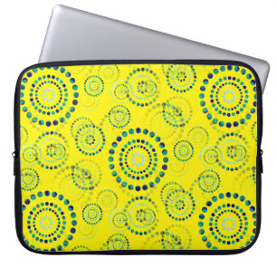 Dots Circle Power Blume II + Ihr Backgr. Idee Laptopschutzhülle