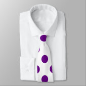 DOTS - DARK LILA (ein Polka-Punkt-Design) ~ Krawatte (Gebunden)
