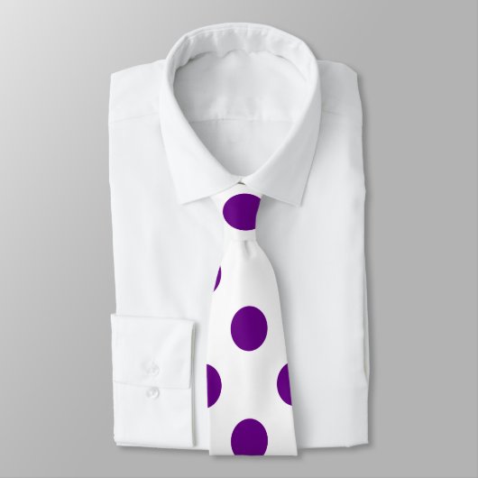 DOTS - DARK LILA (ein Polka-Punkt-Design) ~ Krawatte (Gebunden)