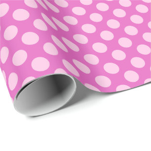 Dots des mittleren Jahrhunderts - rosa und koralle Geschenkpapier
